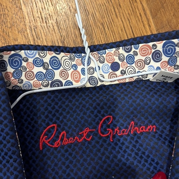 Robert Graham Boys Blue Button Down Shirt Size XL - Picture 3 of 4